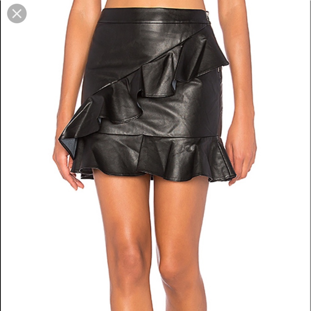 Faux leather skirt from revolve!